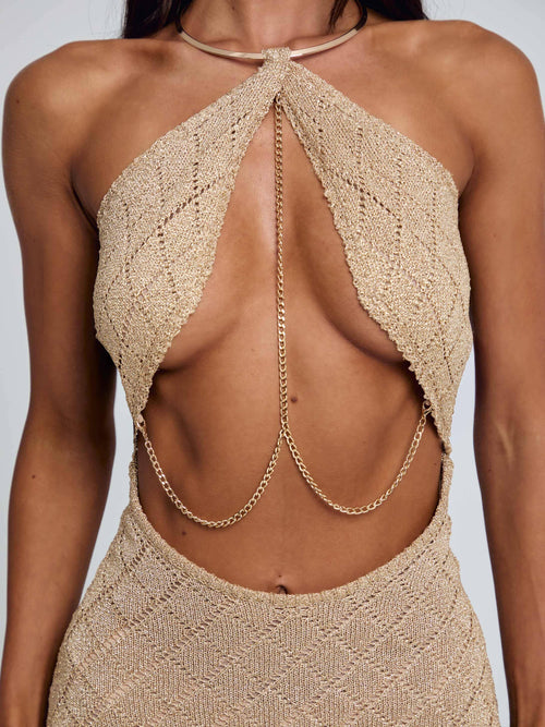 BEL MINI DRESS GOLD