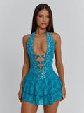 JENNA MINI DRESS TEAL